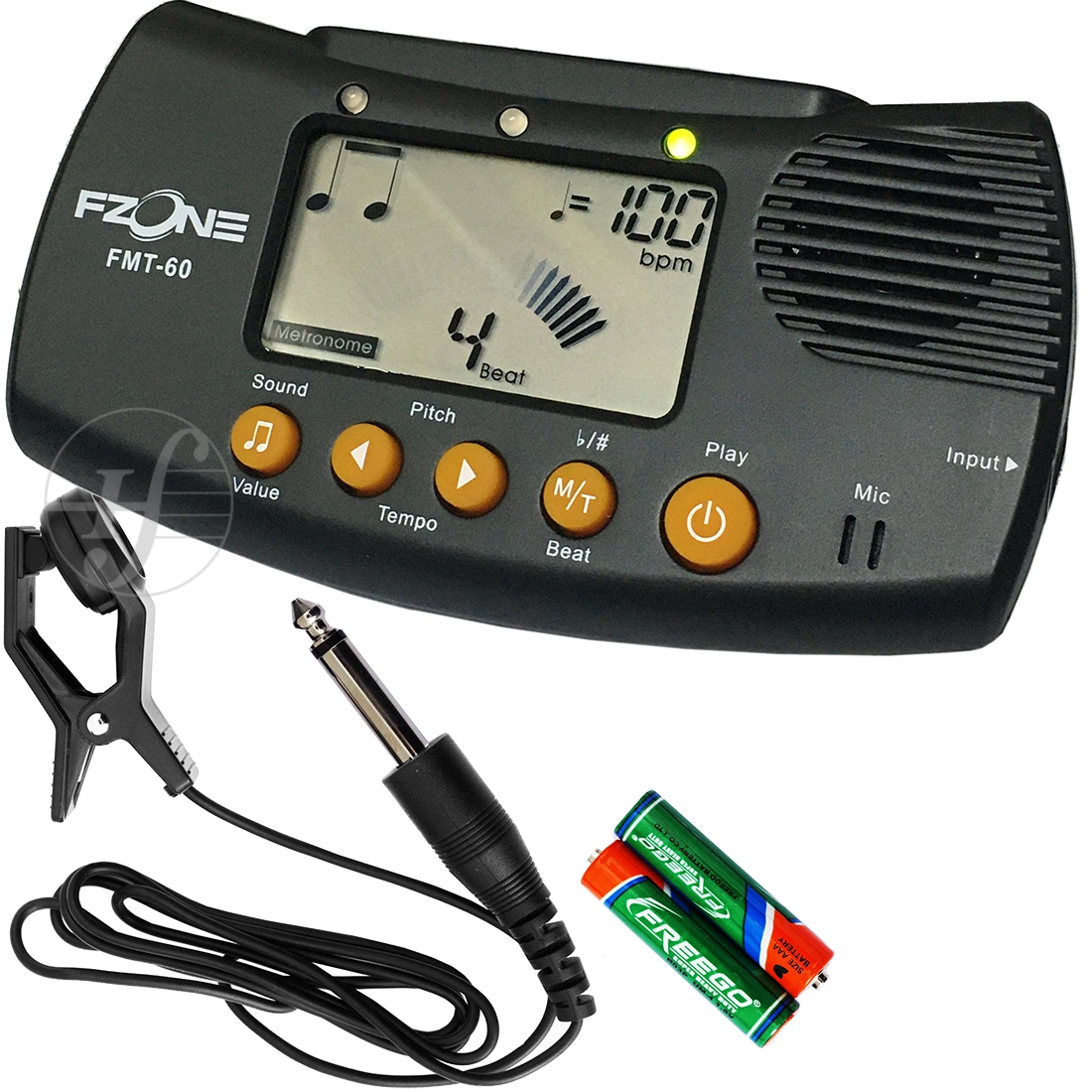 Afinador Digital Metrônomo Diapasão Fzone FMT-60