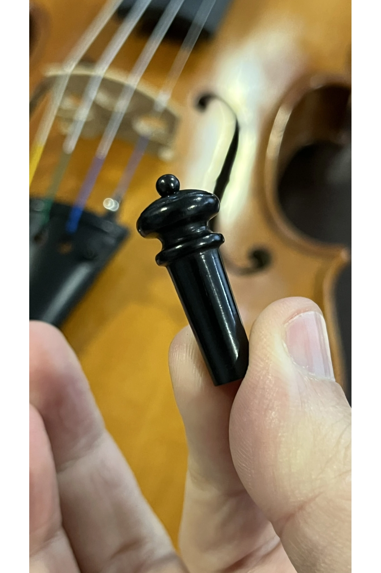 Botão Violino Ébano Hill Black Antoni Marsale kit com 10