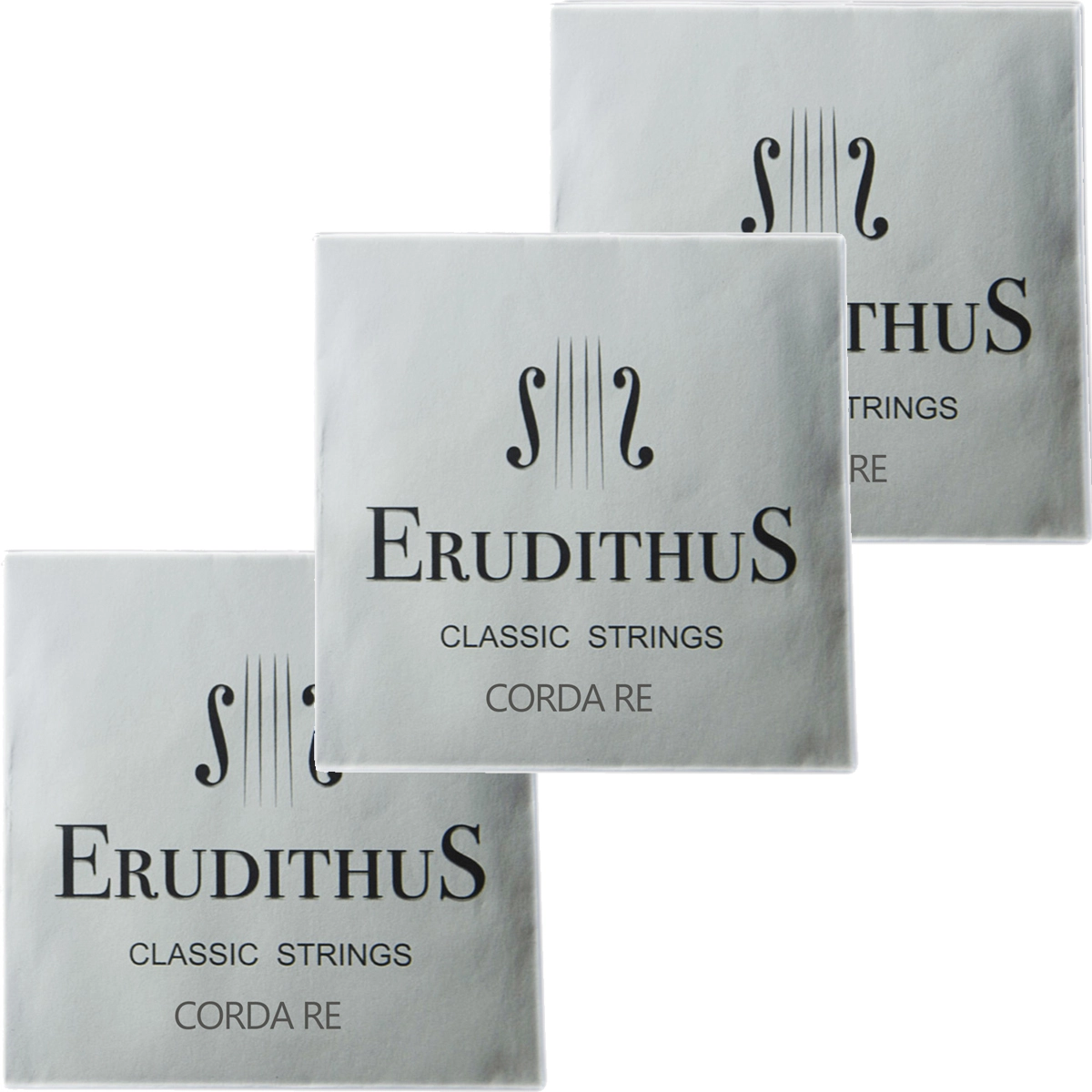 Corda Violino Erudithus 3ª Re D Cobre / Cromo (kit com 03)