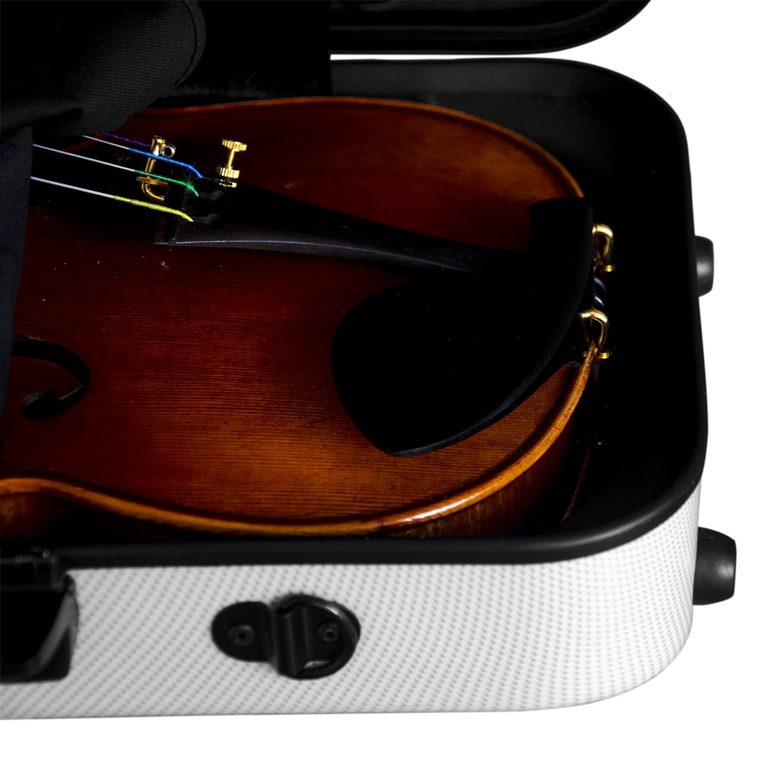 Estojo Case Violino Antoni Marsale Fibra Retangular Carbon White