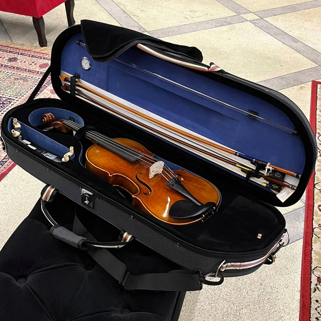 Estojo Case Violino Antoni Marsale SN300 Meia Lua Cinza