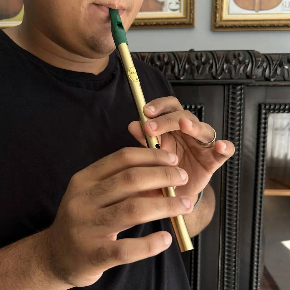 Flauta Irlandesa Celta Feadóg Re D Escovada