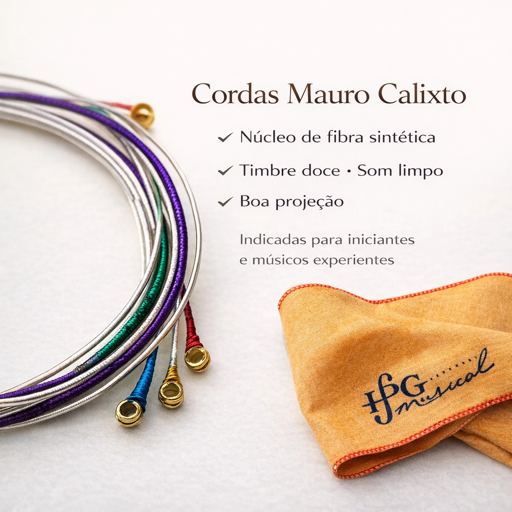  Kit Encordoamento Violino Mauro Calixto / Breu Erudithus 6011 + Flanela