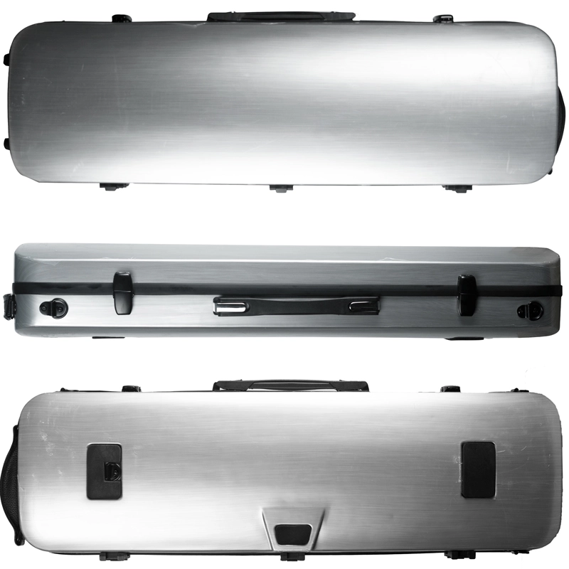 Estojo Case Violino Antoni Marsale Fibra Retangular Line Silver