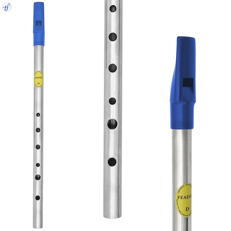 Imagem do produto Flauta Irlandesa Feadóg Re D Niquelada / Bocal Azul 