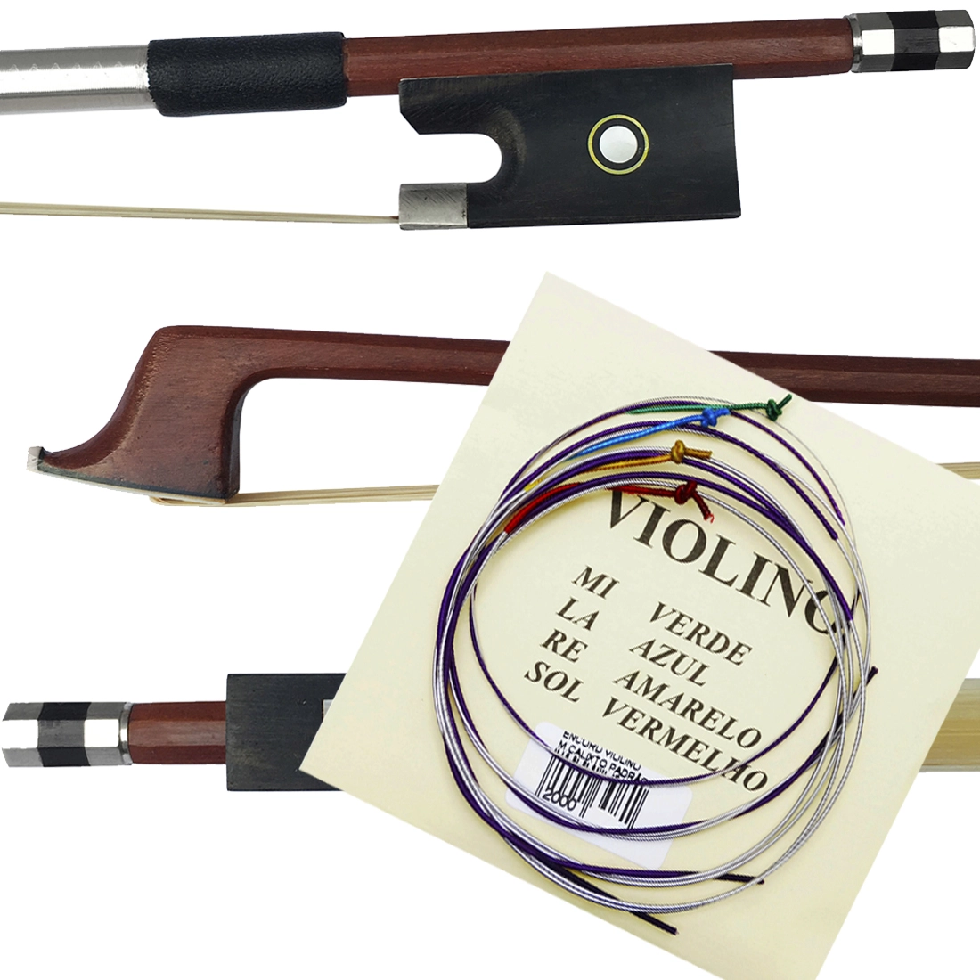 Kit Arco Tarttan com Encordoamento Violino Mauro Calixto