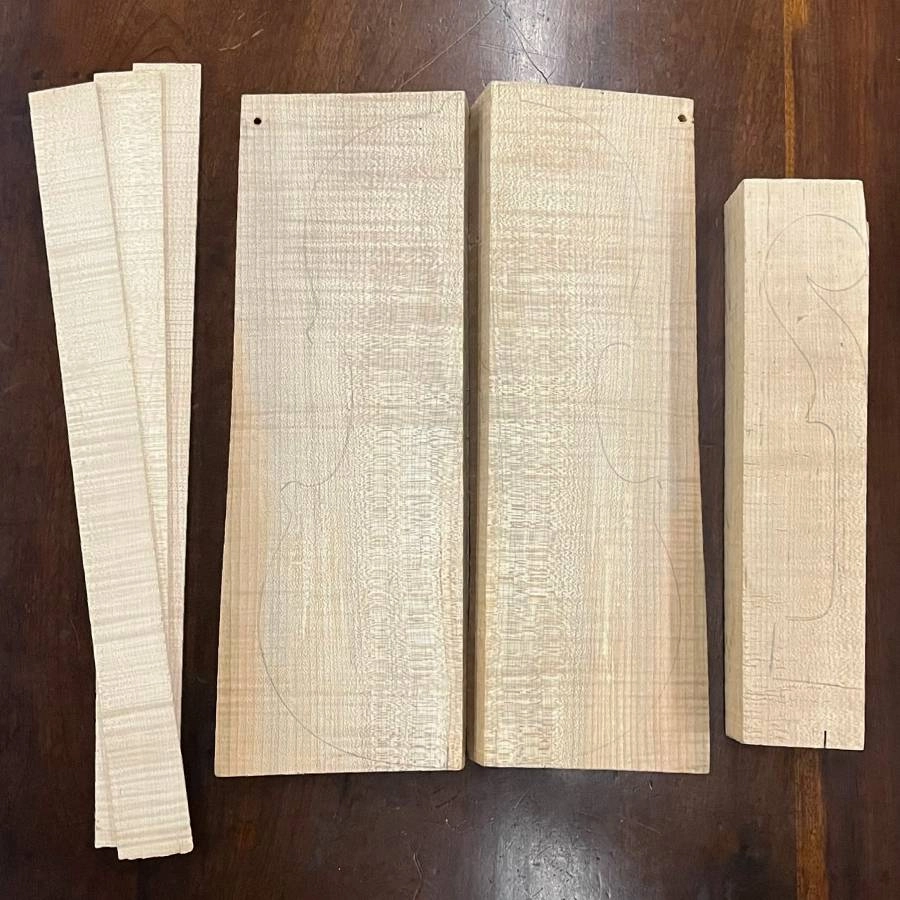 Kit Madeira Construção Violino 2022 C04 - Fundo Bipartido