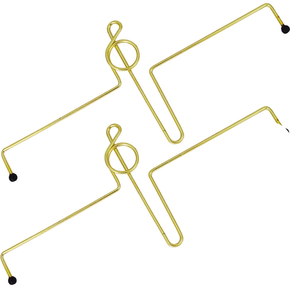 Imagem do produto Prendedor Partitura e Hinário Arame Clave Sol Dourado (kit com 2)