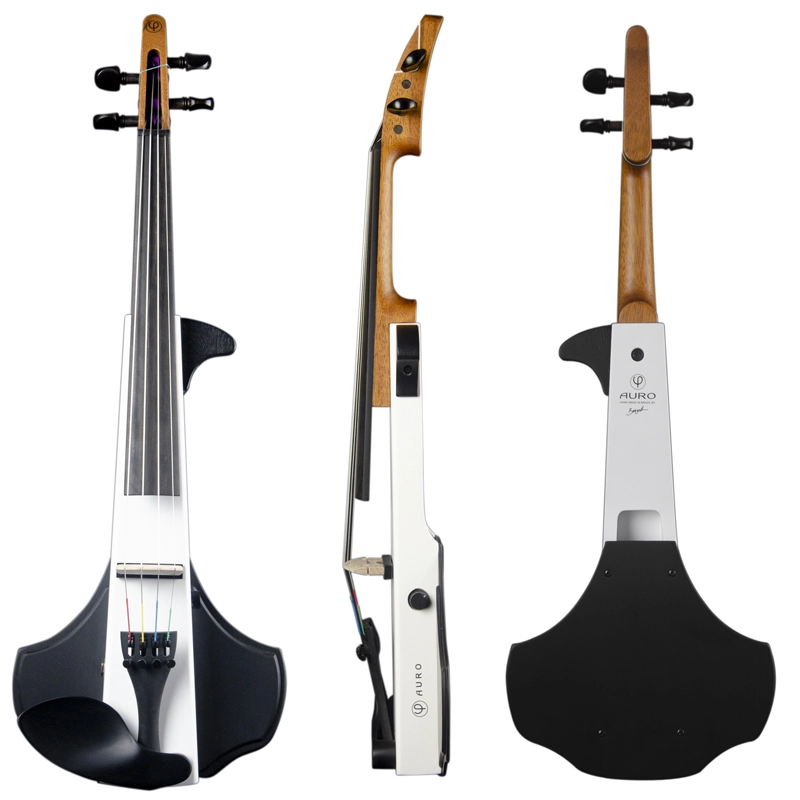 Violino Elétrico Auro Brazolim 4 cordas Branco