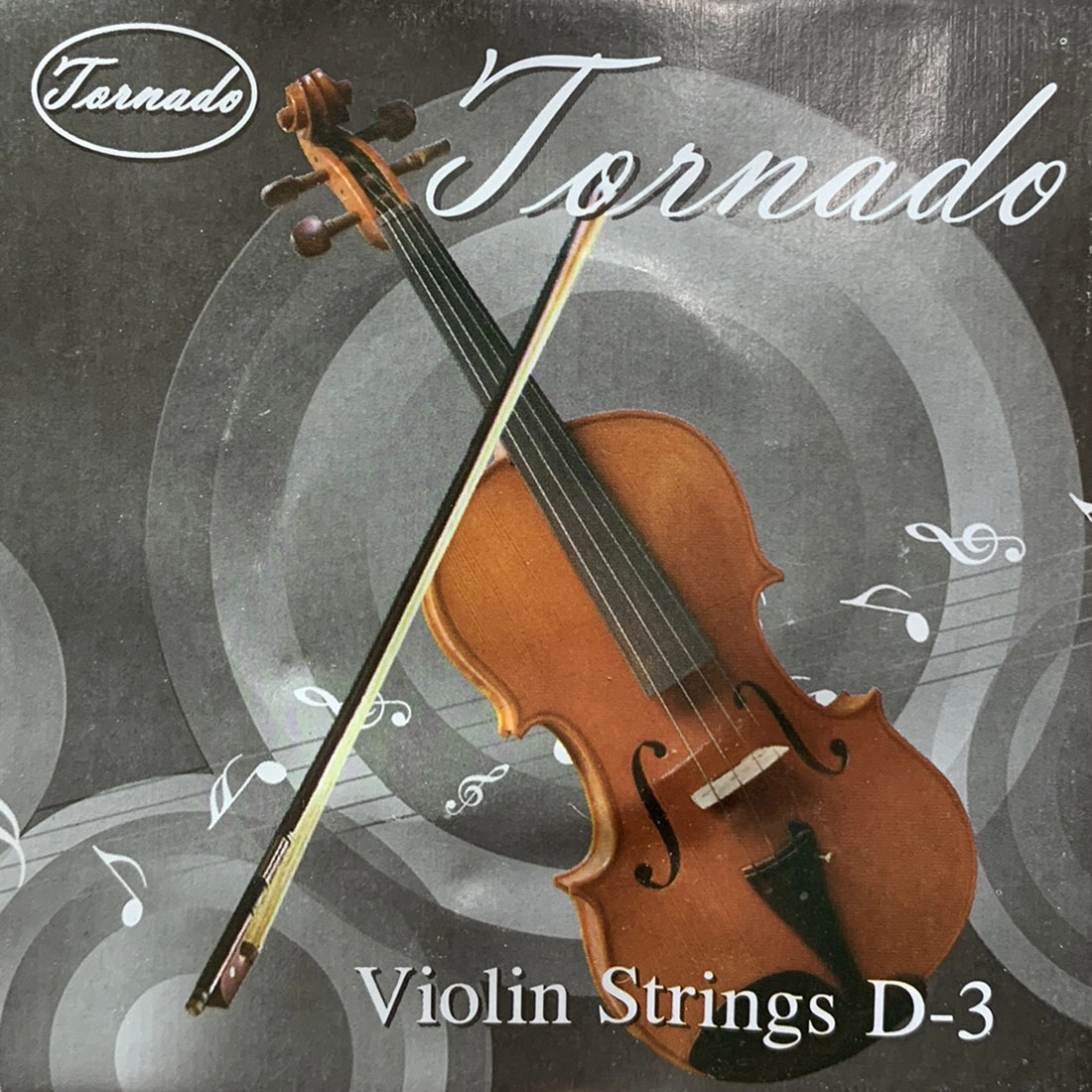 Corda Violino Tornado Steel 3ª Re D (kit com 10 cordas)