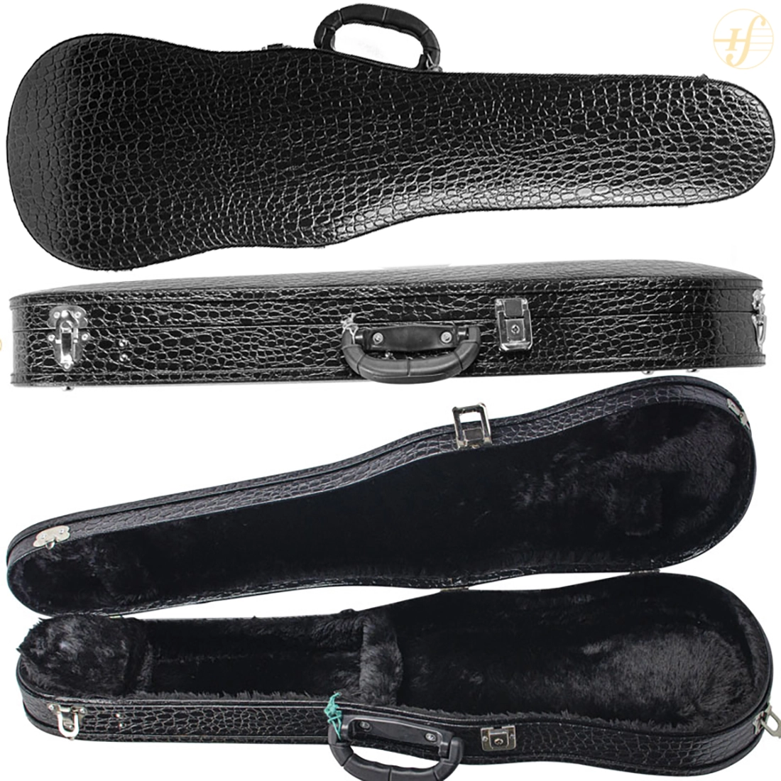 Imagem do produto Estojo Case Viola de Arco Leilo Croco Preto 42cm
