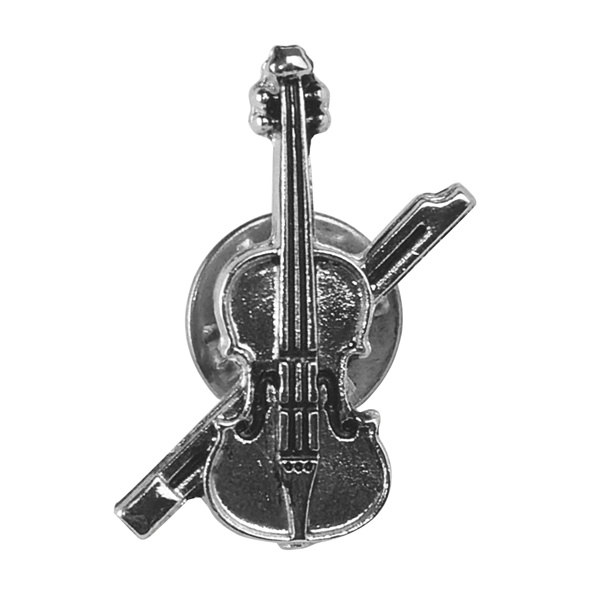 Broche Violino Cromado 