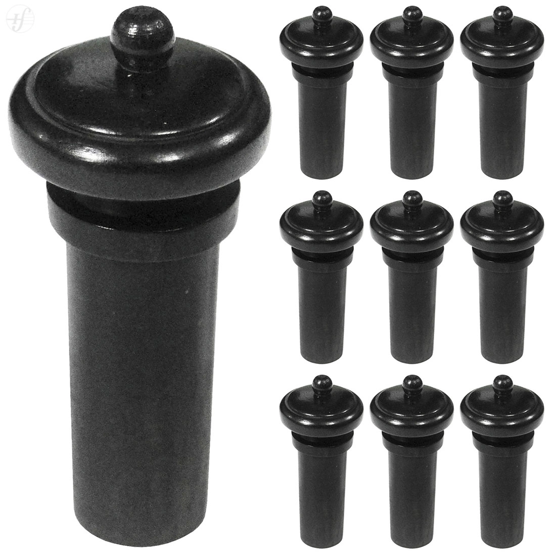 Imagem do produto Botão Viola Ébano Hill Black Antoni Marsale (kit com 10)