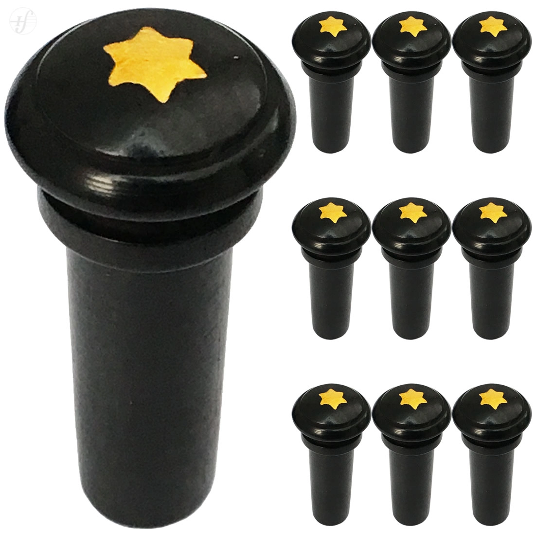 Imagem do produto Botão Viola Ébano Star Gold Antoni Marsale (kit com 10) 