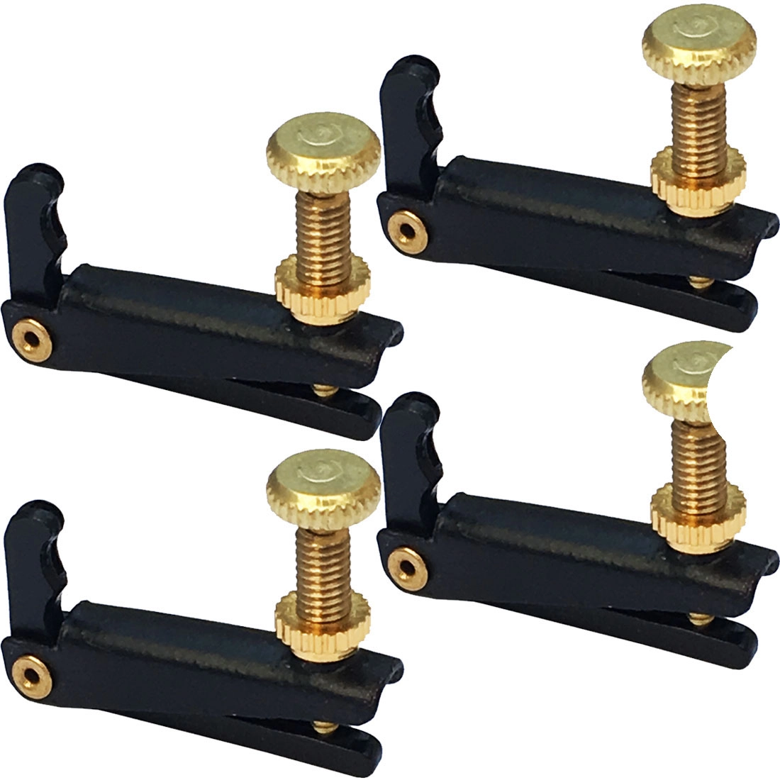 Imagem do produto Micro Afinador Violino Tarttan Preto e Dourado kit com 4