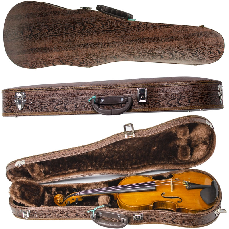 Estojo Case Violino Leilo Classic Madeira Marrom