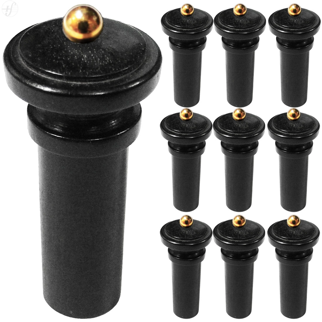 Imagem do produto Botão Viola Ébano Hill Gold Antoni Marsale (kit com 10)