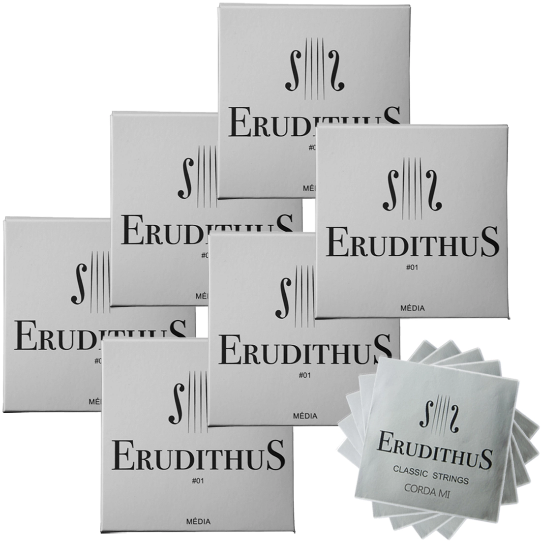 Encordoamento Violino Erudithus #01 4/4 (kit com 06 + 5 Mi E)
