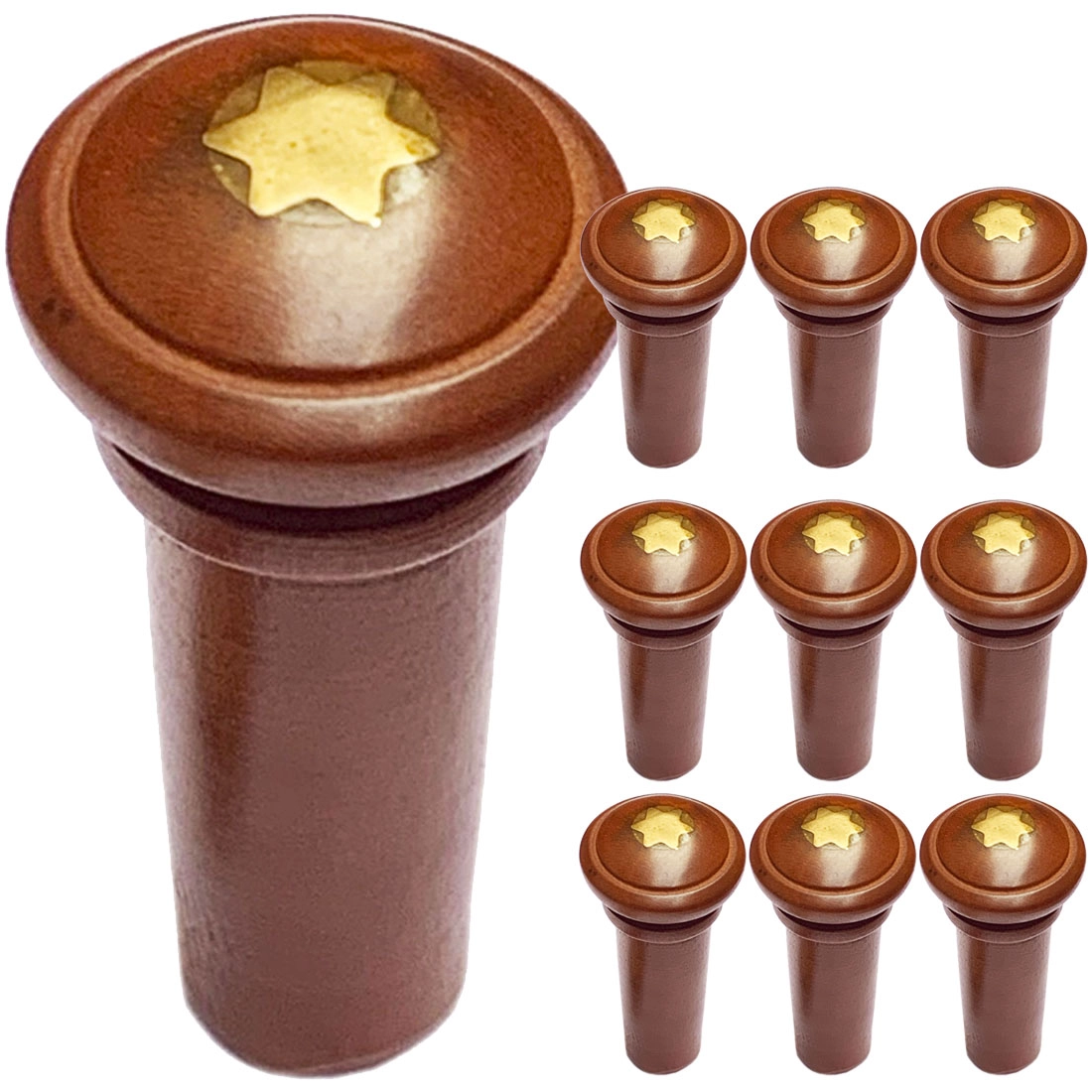 Imagem do produto Botão Violino Boxwood Star Gold Antoni Marsale 4/4 e 3/4 (kit com 10) 