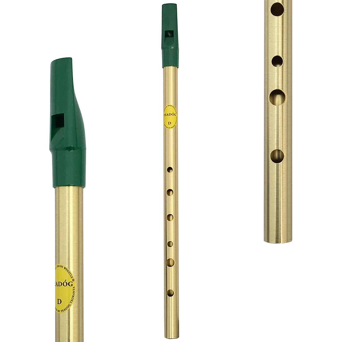 Imagem do produto Flauta Irlandesa Feadóg Re D Escovada / Bocal Verde
