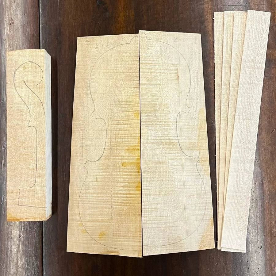 Kit Madeira Construção Violino 2022 C03 - Fundo Bipartido