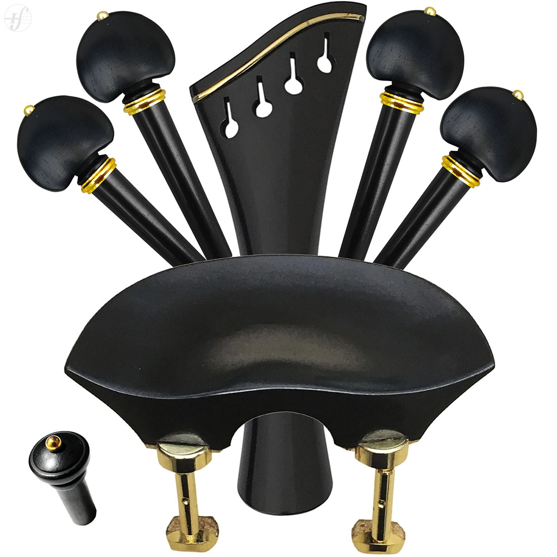 Imagem do produto Kit Violino Ébano Antoni Marsale VL04 Harp Flesh Gold