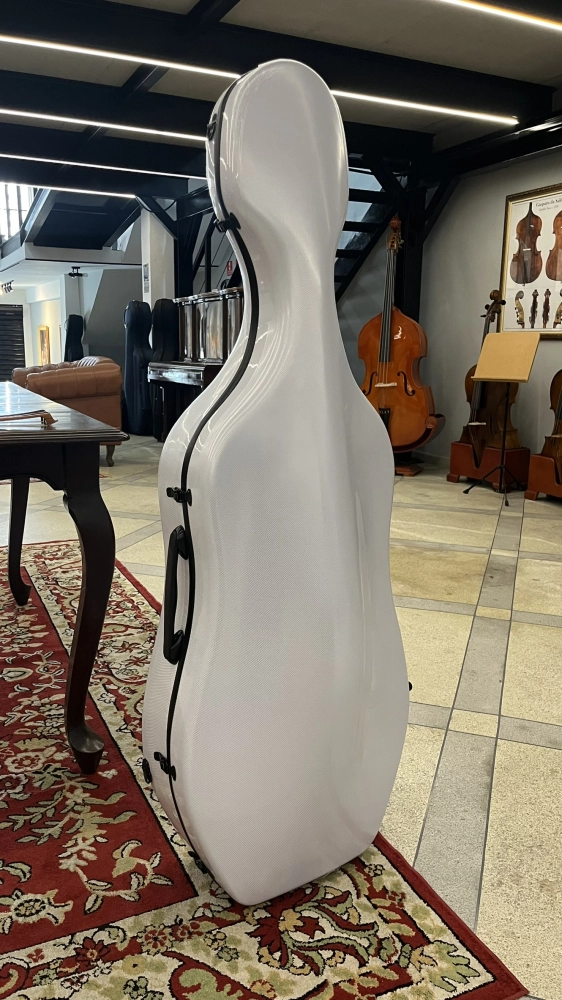Estojo Case Violoncelo Antoni Marsale Fibra Pro Carbon White - Avaria U097