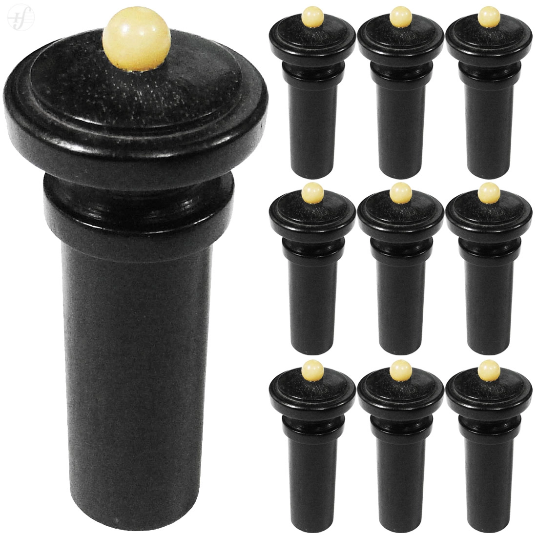 Imagem do produto Botão Violino Ébano Hill White Antoni Marsale 4/4 e 3/4 (kit com 10) 