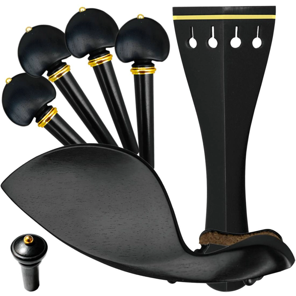 Kit Acessórios Violino Ébano Antoni Marsale VL02 Hill Gold