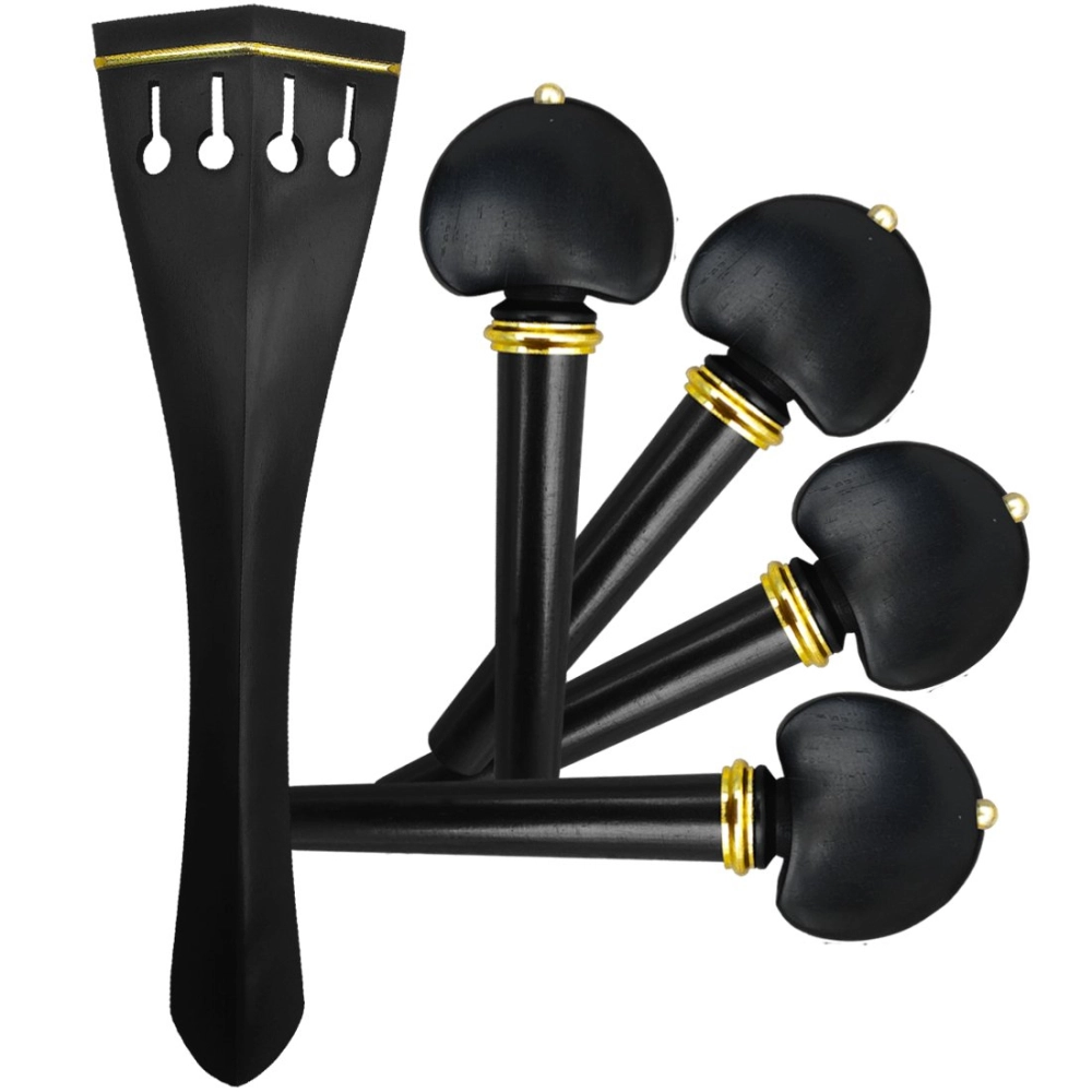 Kit Acessórios Violoncelo Ébano Antoni Marsale CE23 Hill Gold