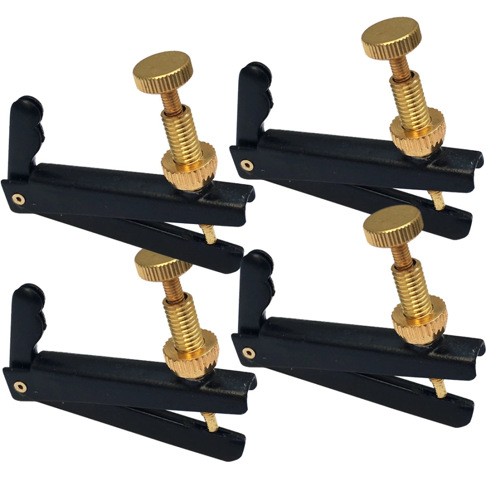 Imagem do produto Micro Afinador Violoncelo Tarttan Preto e Dourado kit com 4