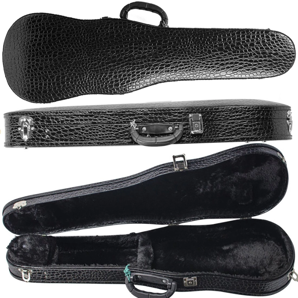 Estojo Case Viola de Arco Leilo Croco Preto 37,5cm