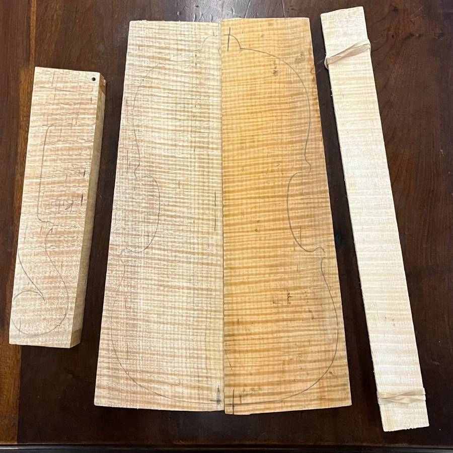 Kit Madeira Construção Violino C2 - Fundo Bipartido