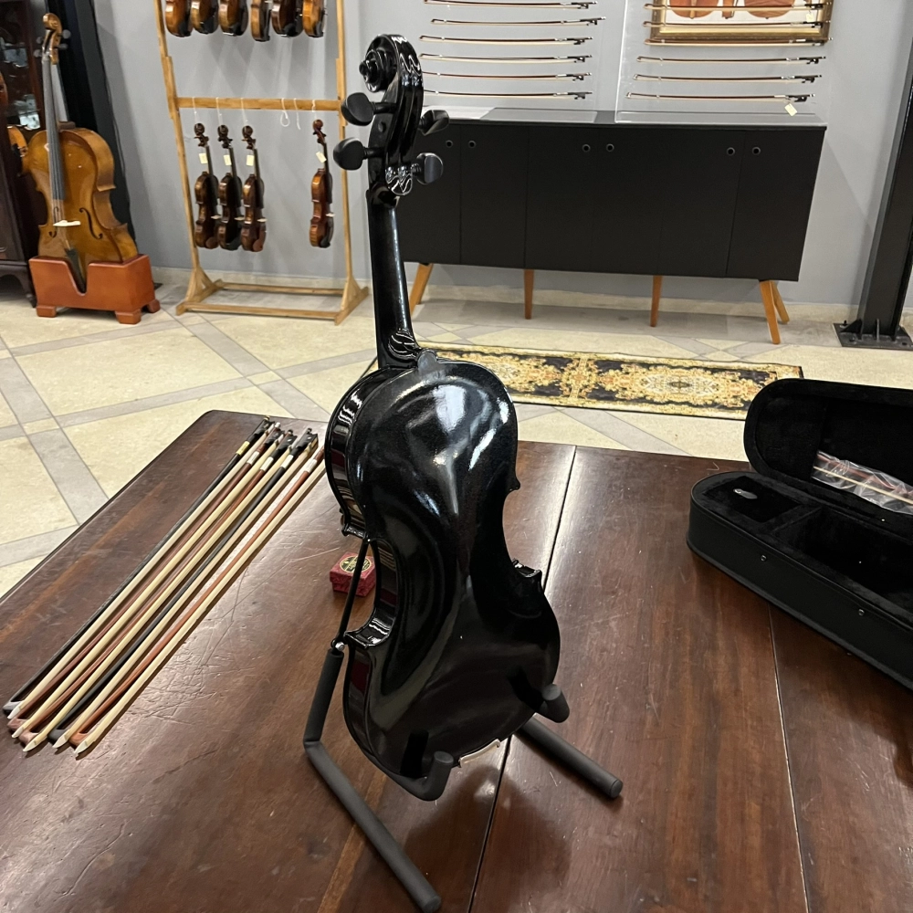 Violino Tarttan Série 100 Preto Brilho 4/4 - Avaria U145