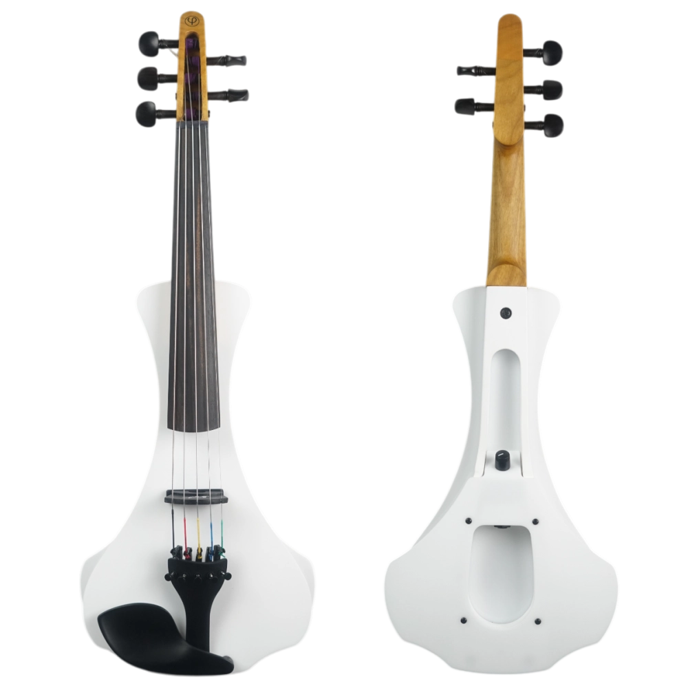 Violino Elétrico Auro Lys 5 cordas Branco