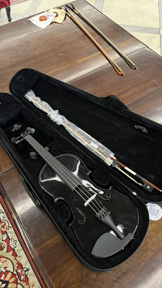Violino Tarttan Série 100 Preto Brilho 4/4 - Avaria U122
