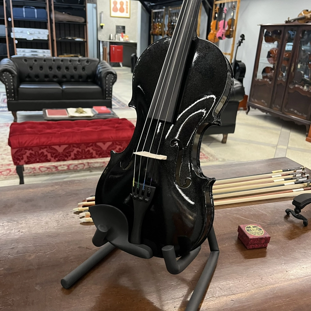 Violino Tarttan Série 100 Preto Brilho 4/4 - Avaria U145